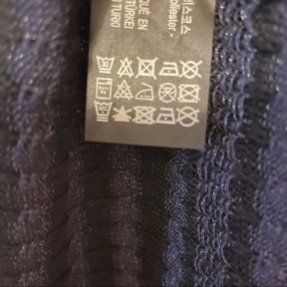 NWT Zara Knit Stretch Blue Black Knit Stripe Dress Size Small - Picture 11 of 12